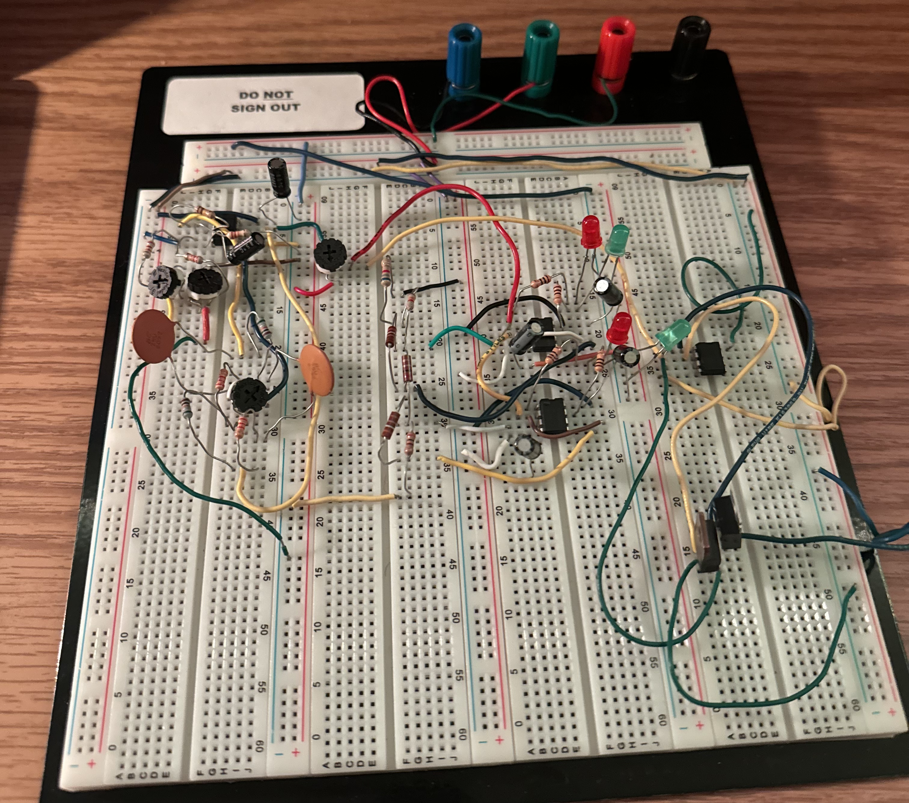 Breadboard overview of the full audio chain